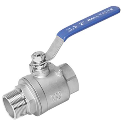 Stainless Steel 2pc Female Male Thread Ball Valve